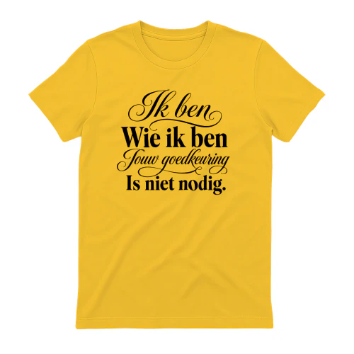 Ik ben wie ik ben Jouw goedkeuring is niet nodig