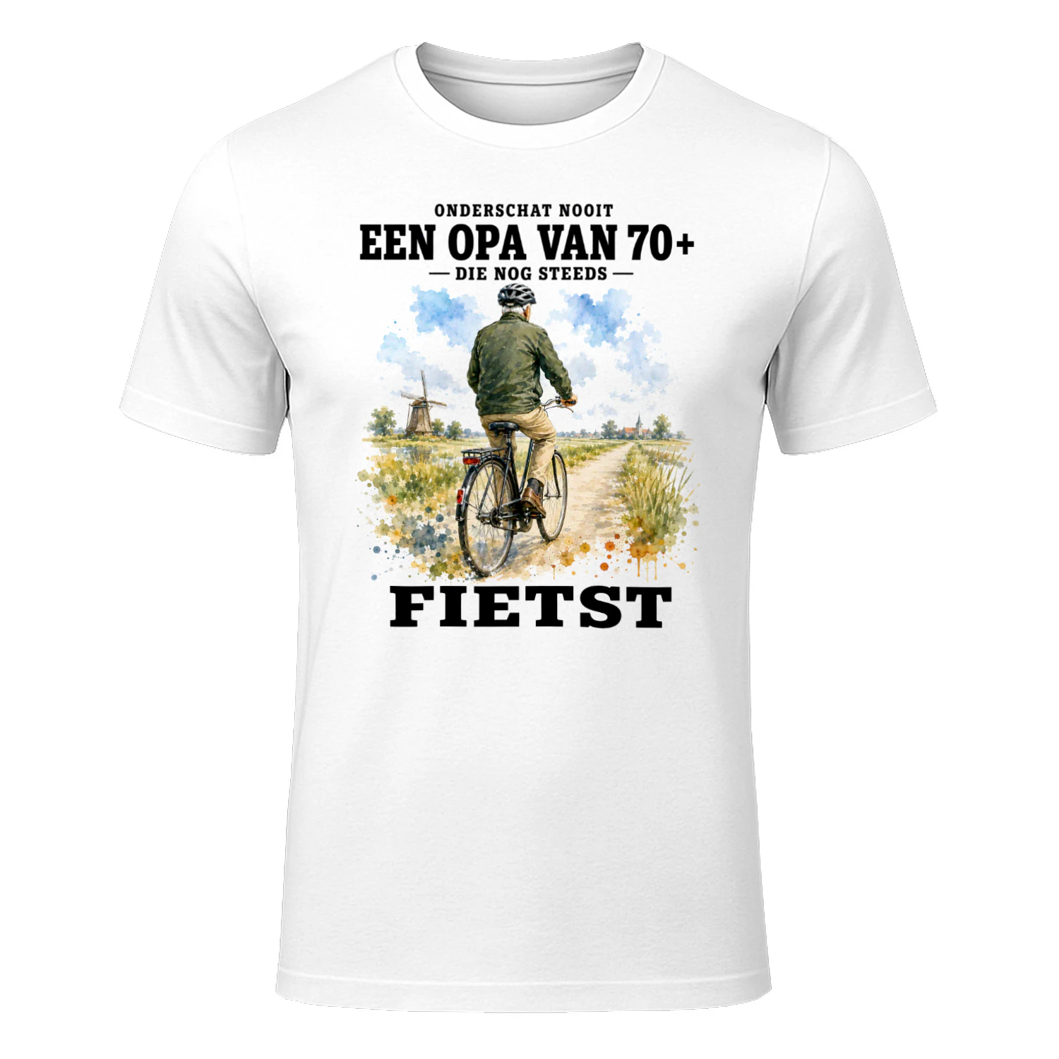 ONDERSCHAT NOOIT EEN OPA VAN 70+ DIE NOG STEEDS FIETST