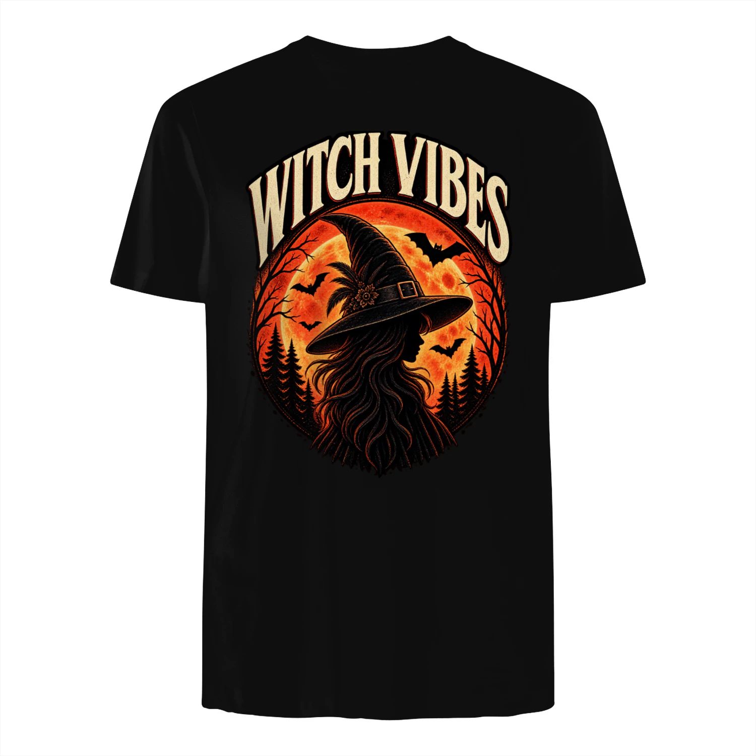 Witch Vibes Vintage Halloween Shirt for Adults – Spooky Witch Horror Design