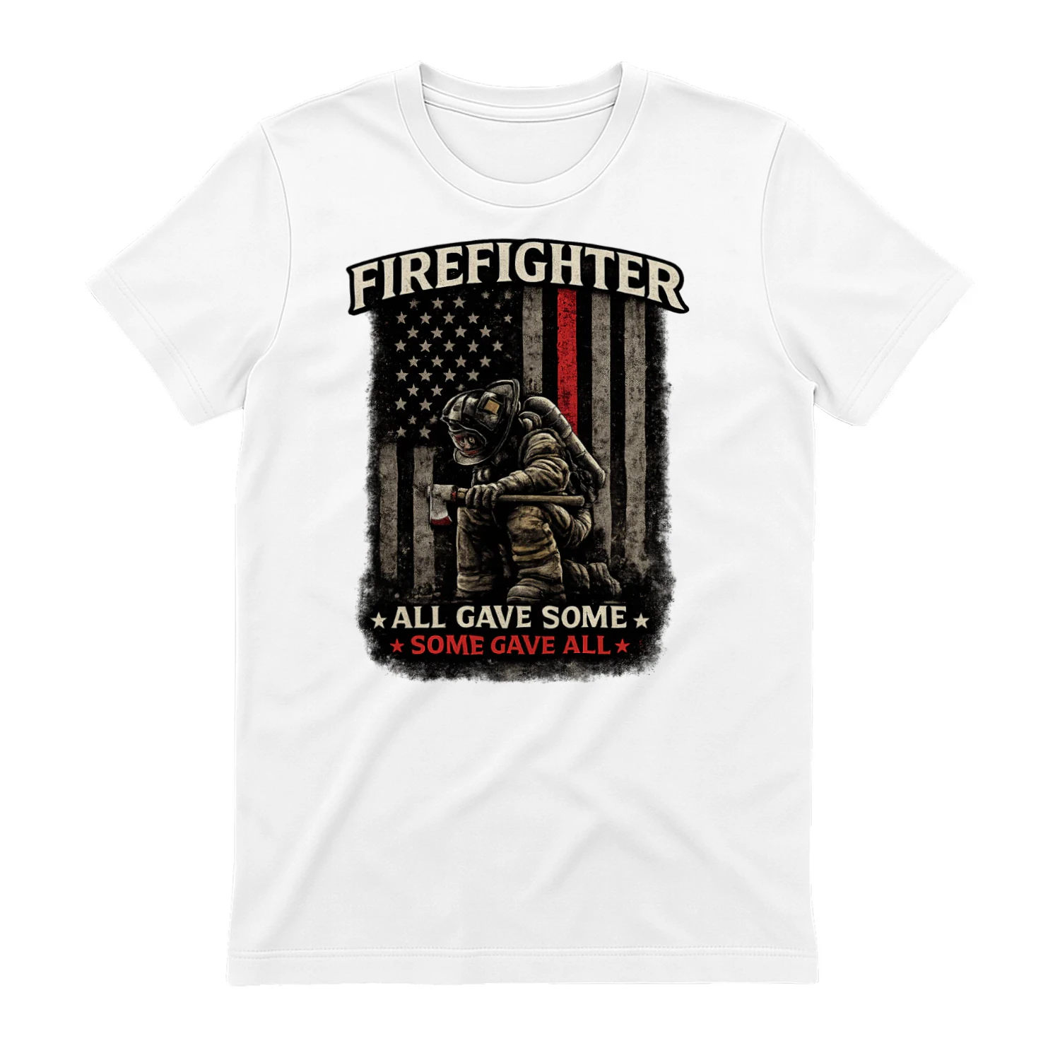 Firefighter T-Shirt | All Gave Some Some Gave All | Patriotic Firefighter Tee
