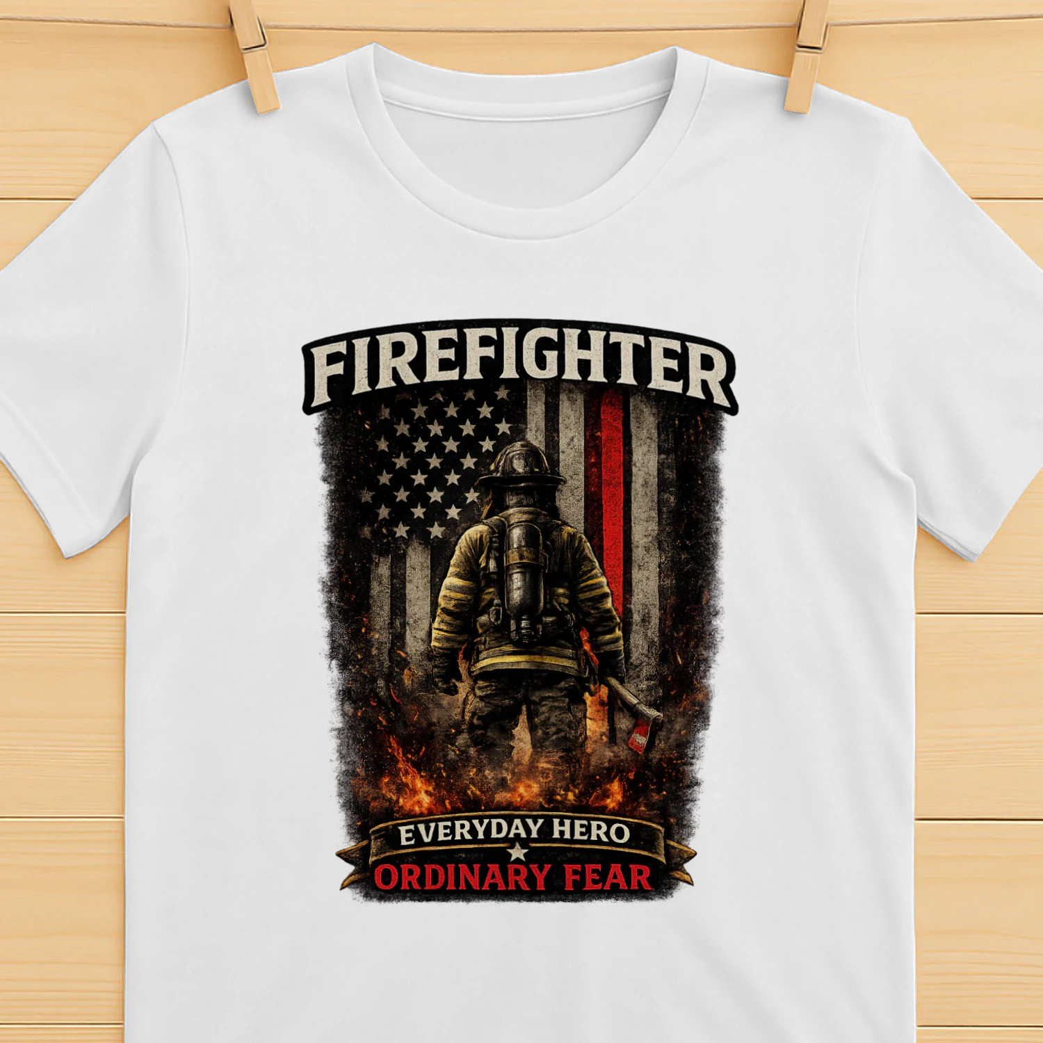 Everyday Hero Firefighter T-Shirt | Ordinary Fear | Firefighter Pride Tee