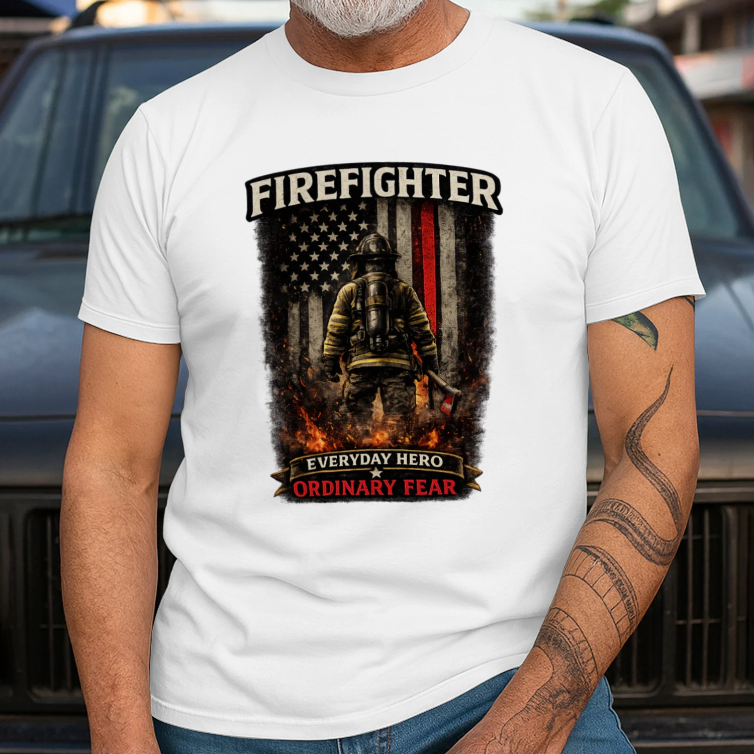 Everyday Hero Firefighter T-Shirt | Ordinary Fear | Firefighter Pride Tee