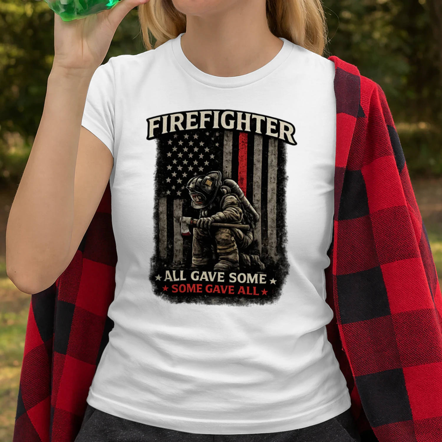 Firefighter T-Shirt | All Gave Some Some Gave All | Patriotic Firefighter Tee