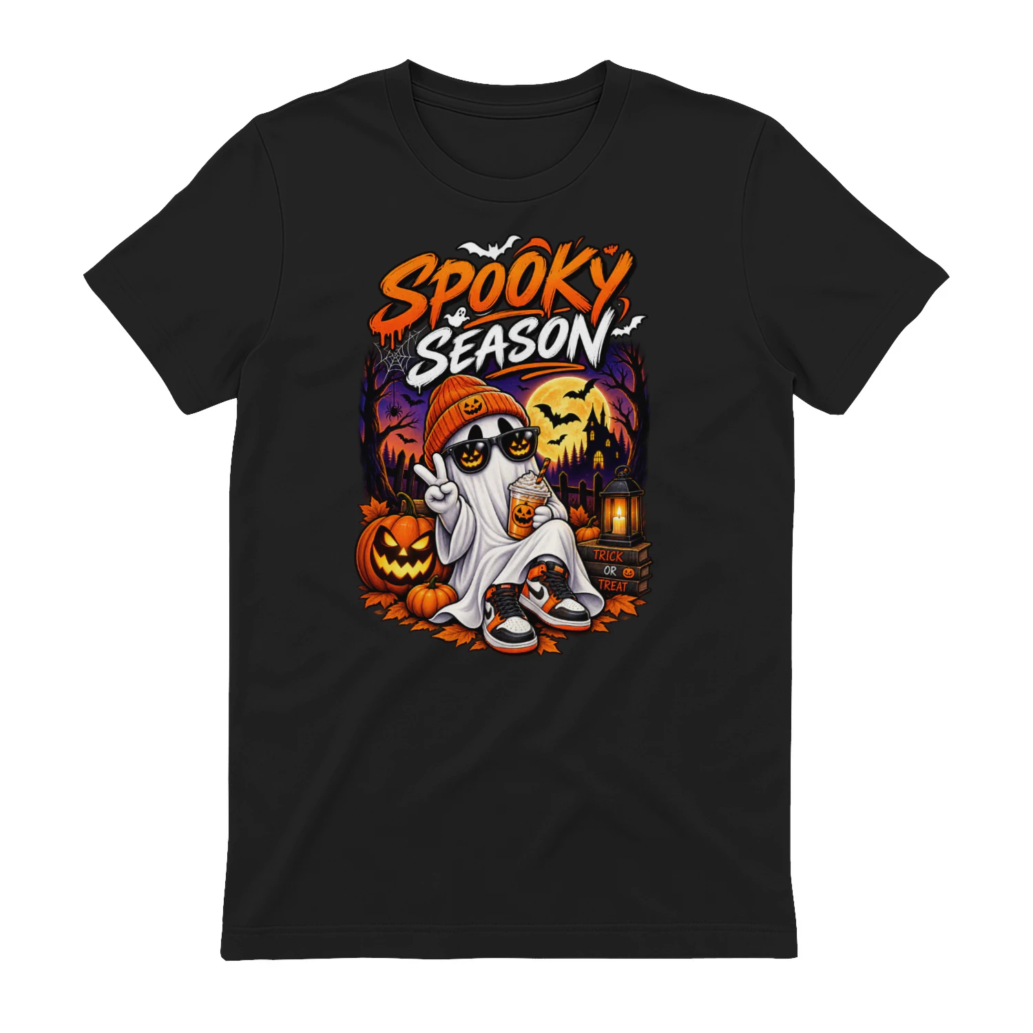 Spooky Season Ghost T-Shirt | Cute Halloween Ghost | Pumpkin & Spooky Season Tee