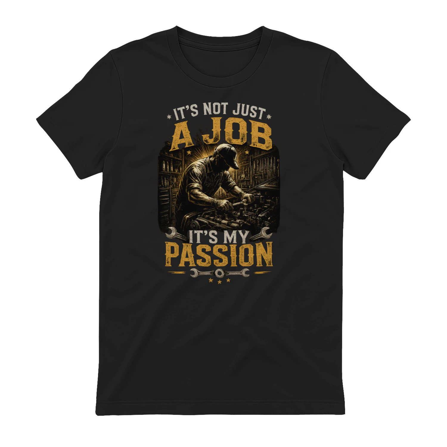 It's Not Just A Job It's My Passion T-Shirt | Vintage Mechanic Workshop Tee | Auto Mechanic Gift