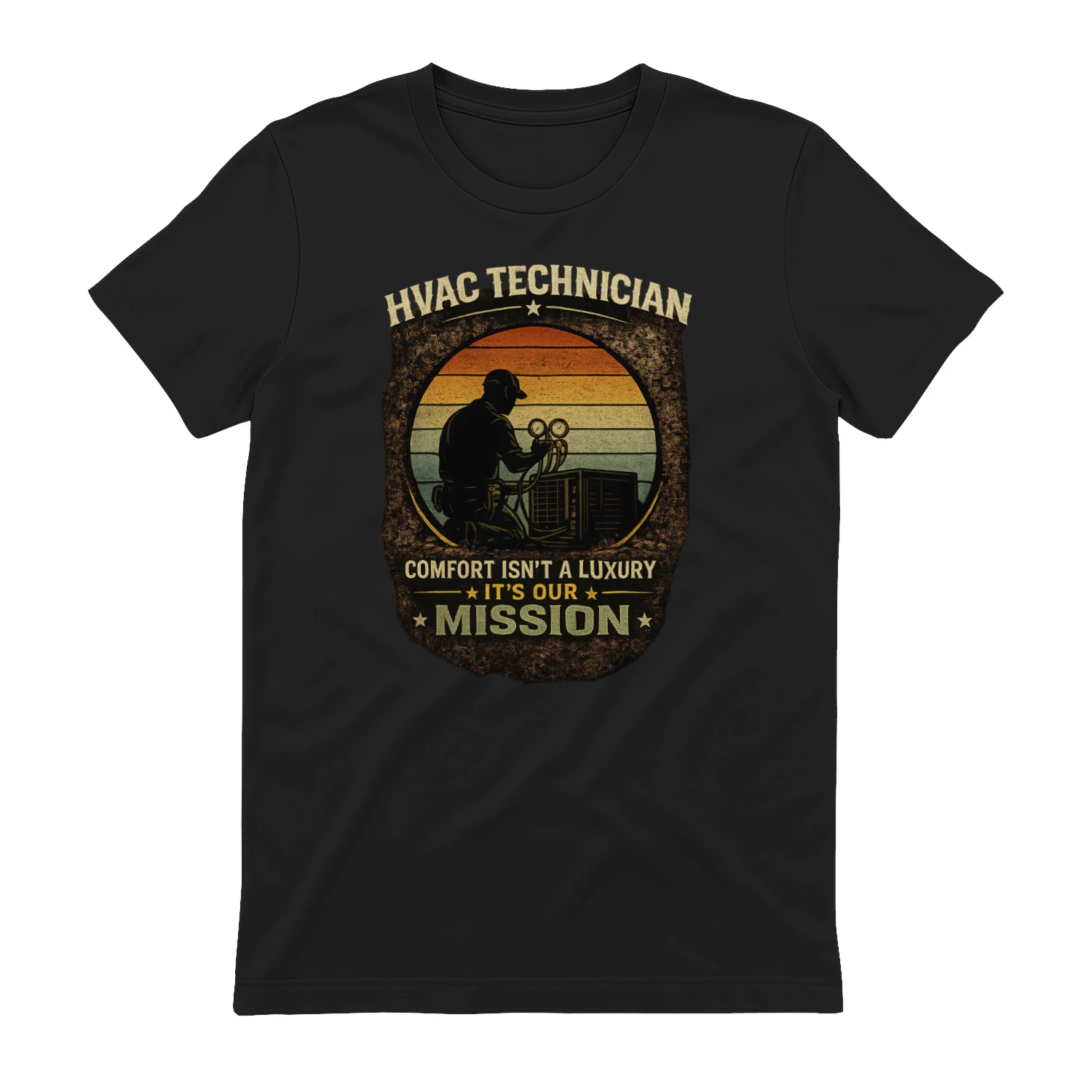 HVAC Technician T-Shirt | Comfort Isn't A Luxury It's Our Mission | Heating & Cooling Tee