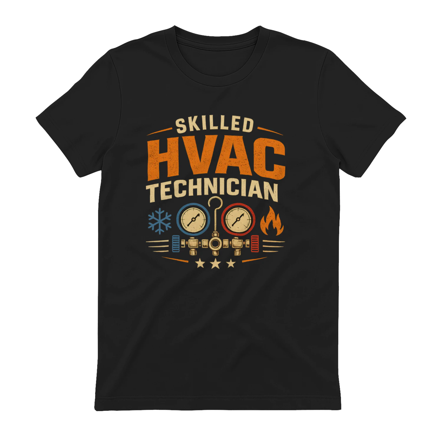 Skilled HVAC Technician T-Shirt | Heating & Cooling | HVAC Service Tech Tee