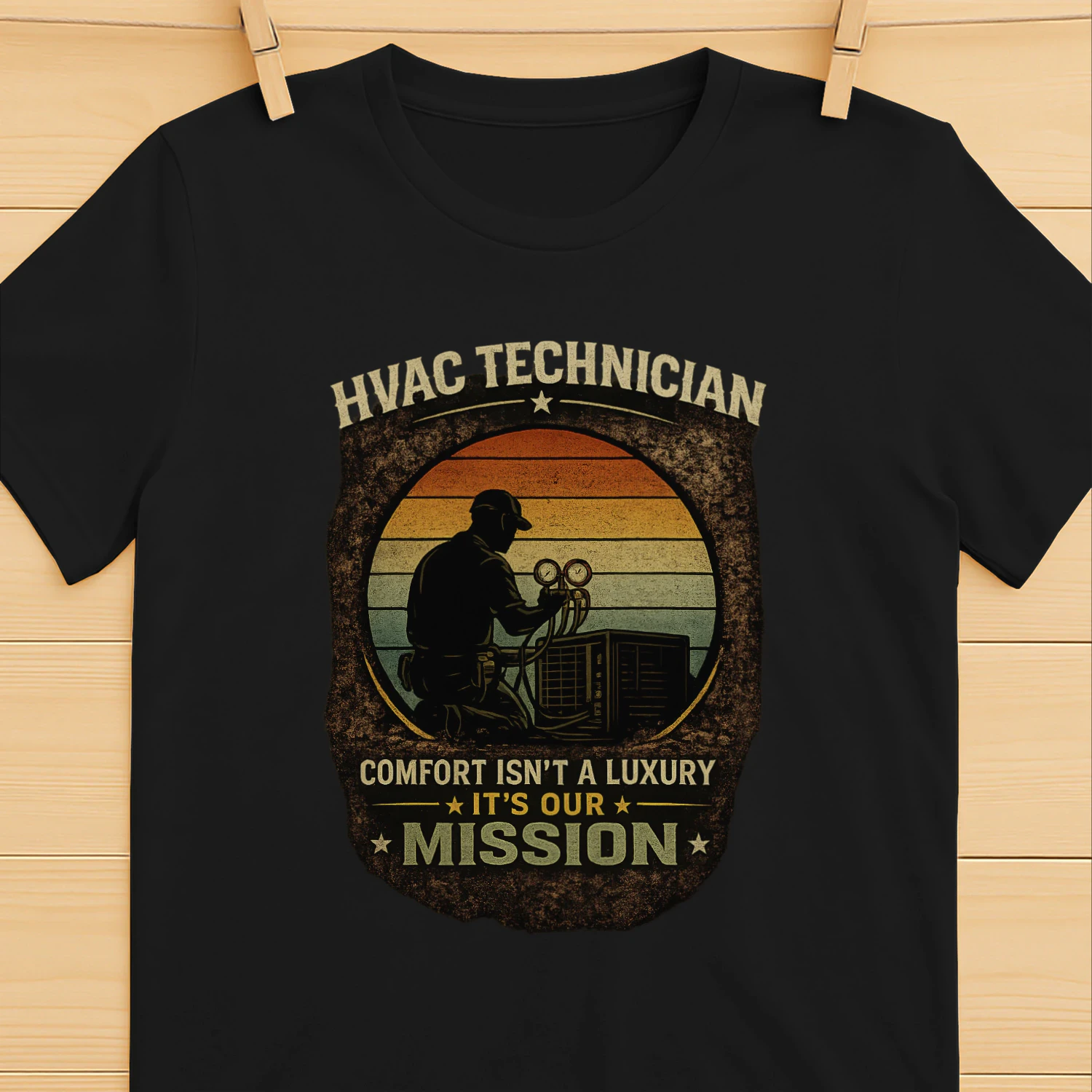 HVAC Technician T-Shirt | Comfort Isn't A Luxury It's Our Mission | Heating & Cooling Tee