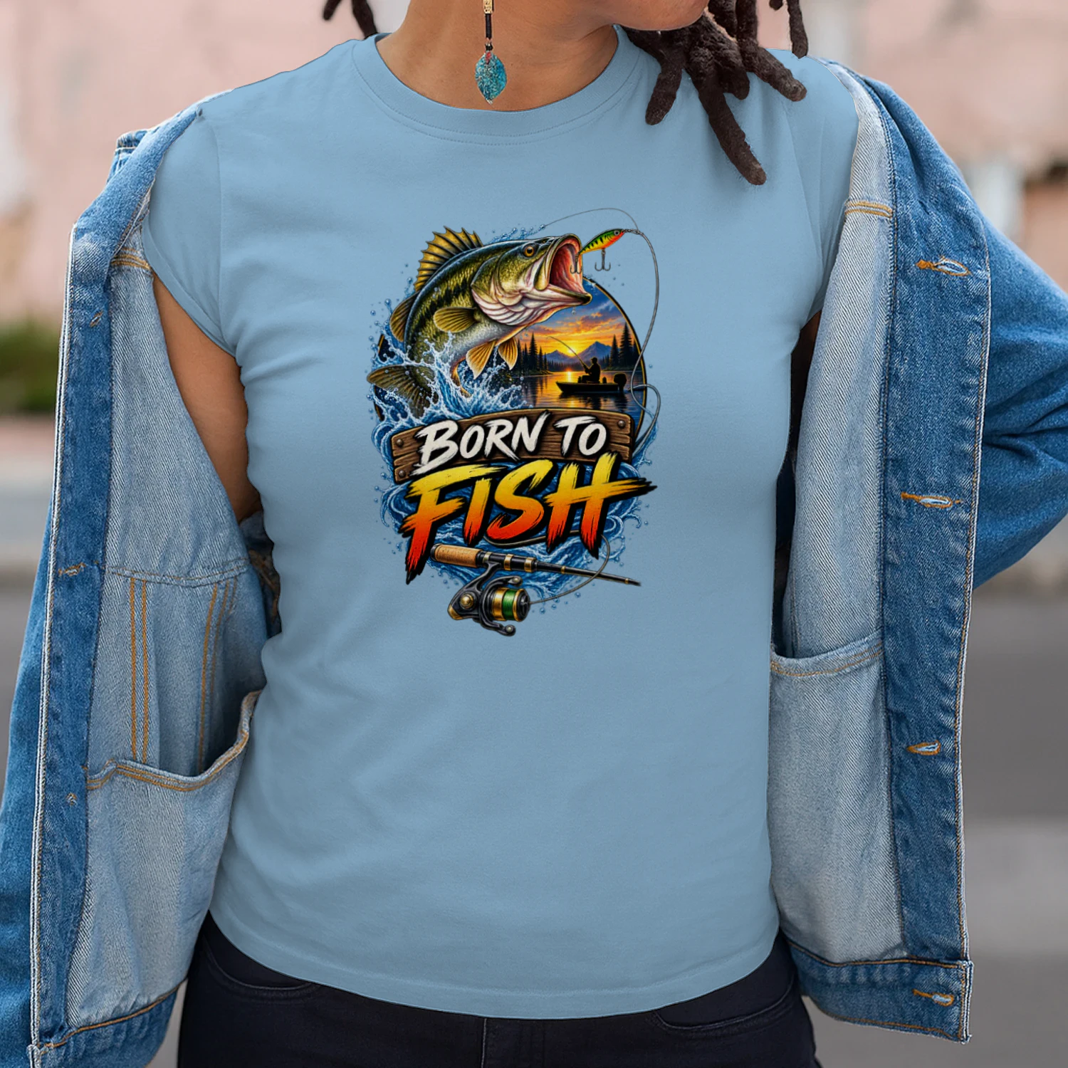 Born to Fish T-Shirt | Bass Fishing | Fisherman & Angler Fishing Tee