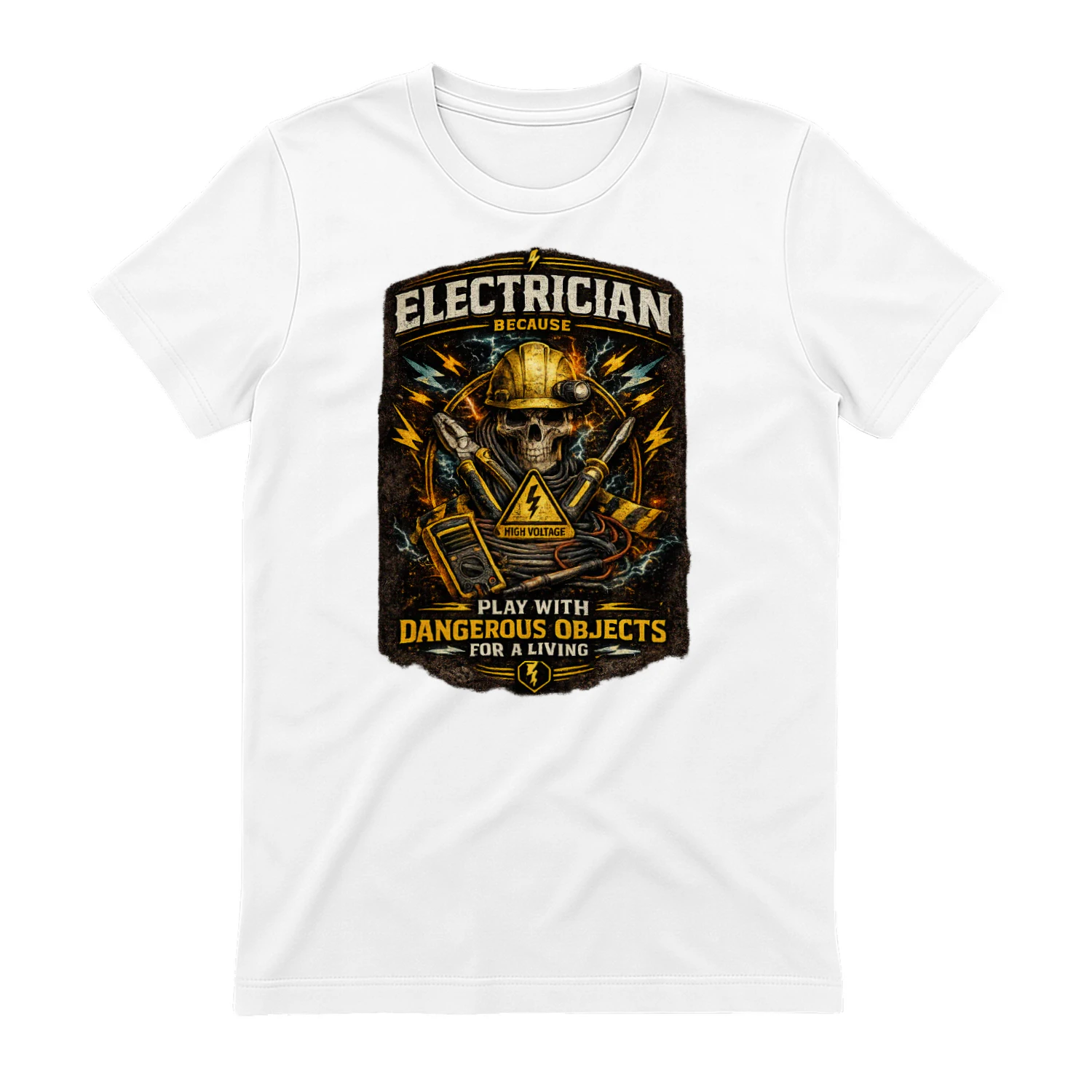 Play With Dangerous Objects For A Living T-Shirt | Funny Electrician Tee | High Voltage Worker Shirt