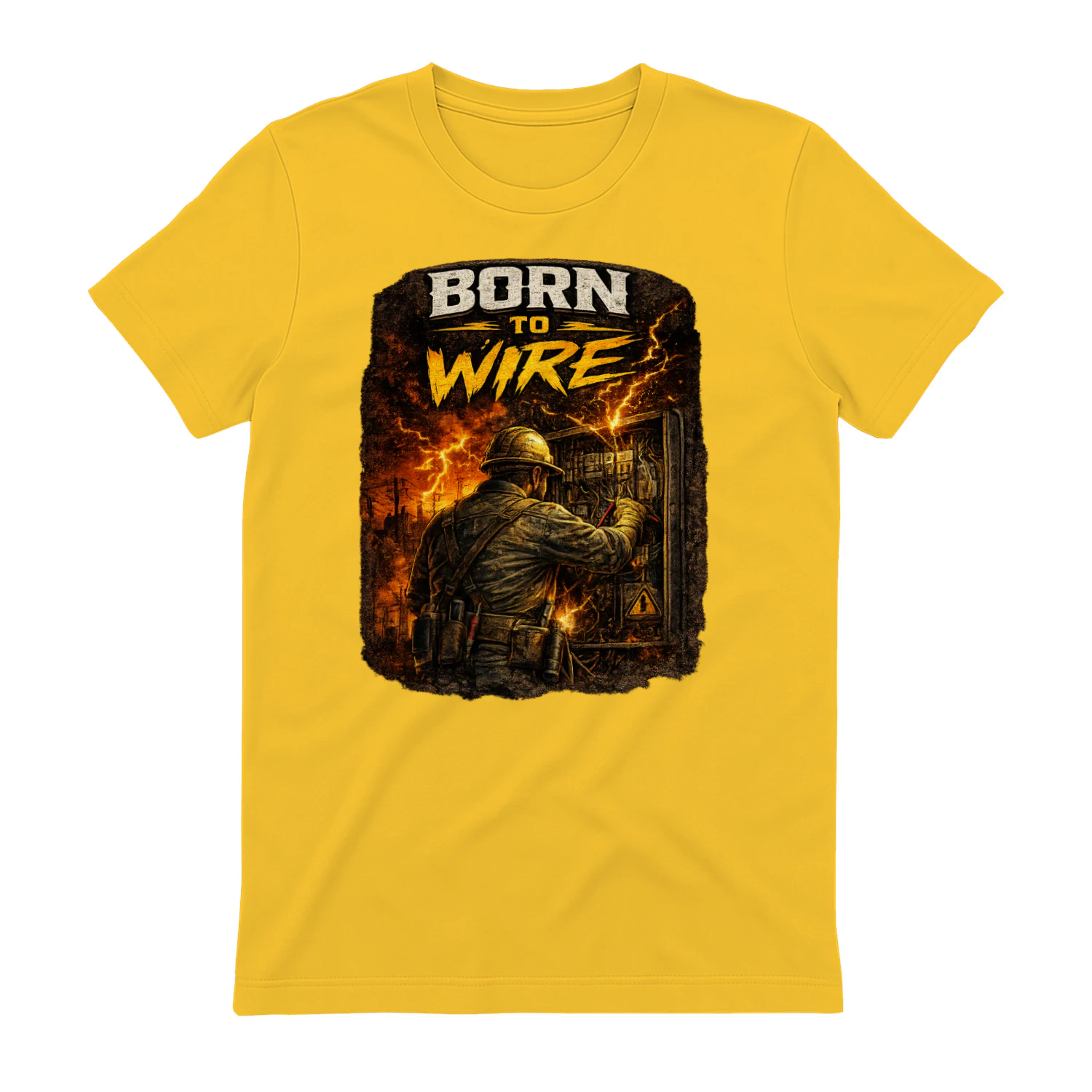 Born To Wire T-Shirt | Vintage Electrician Tee | Electrical Panel Worker Shirt