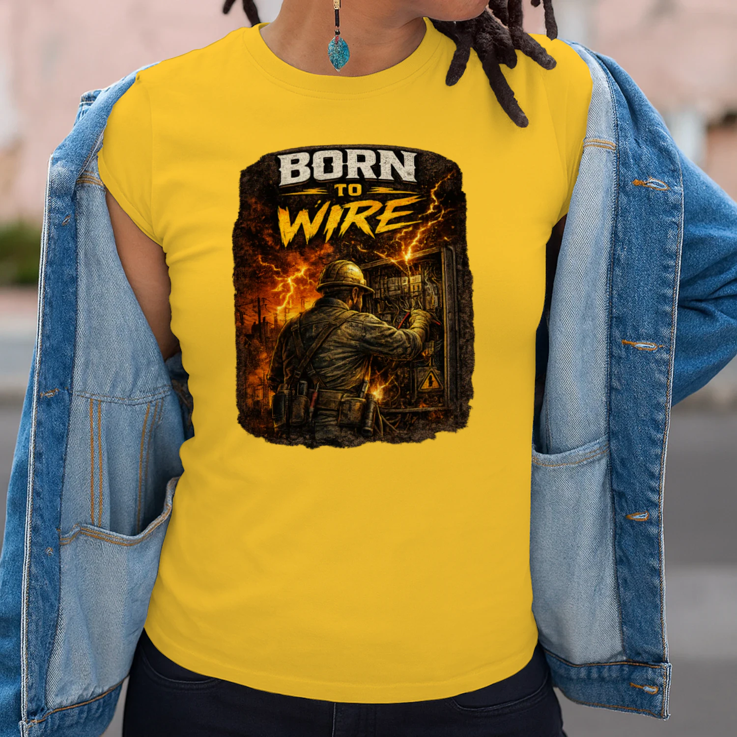 Born To Wire T-Shirt | Vintage Electrician Tee | Electrical Panel Worker Shirt