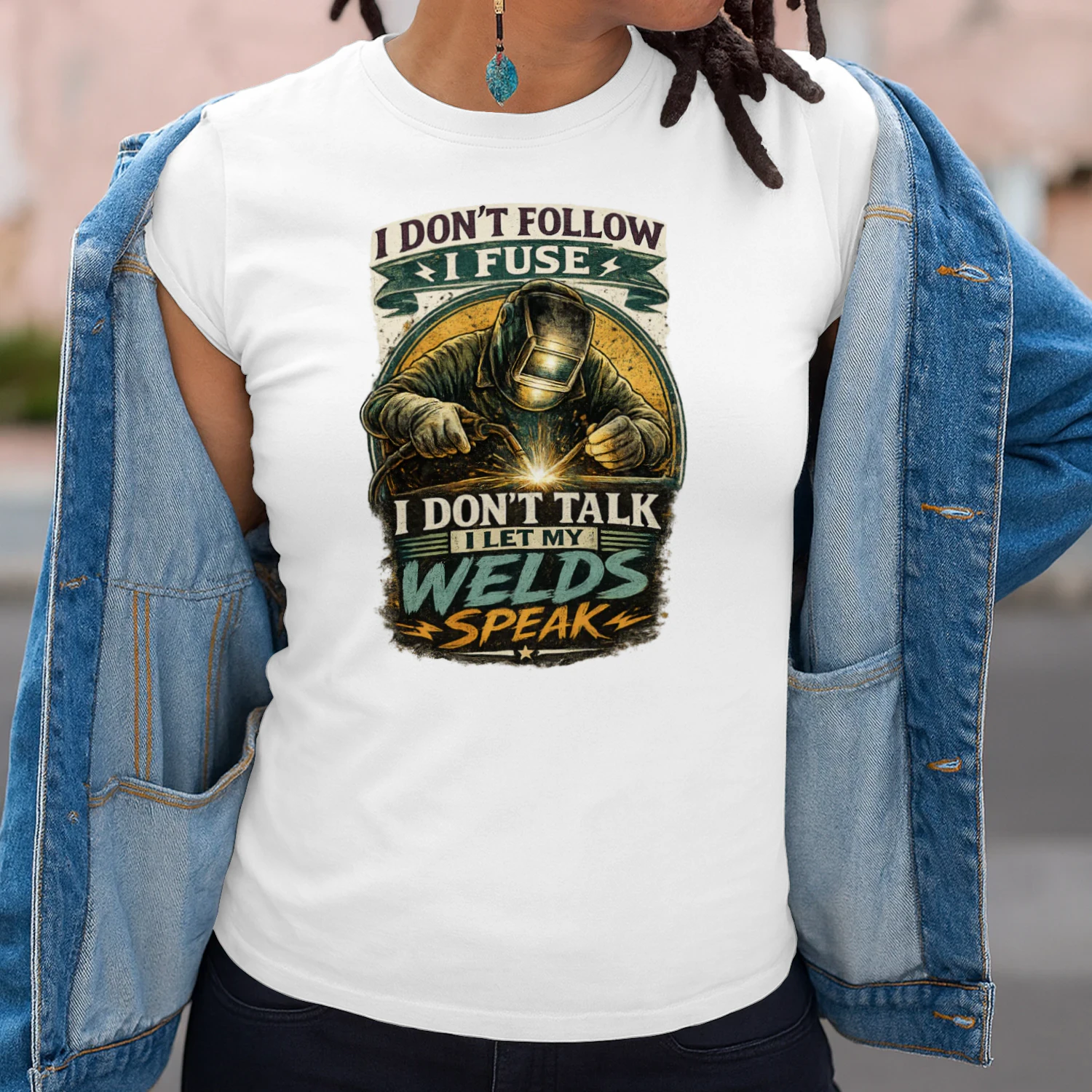 I Don't Talk I Let My Welds Speak T-Shirt | Vintage Welder Tee | Funny Welding Shirt