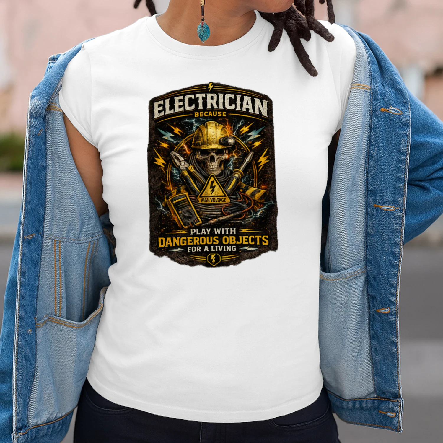 Play With Dangerous Objects For A Living T-Shirt | Funny Electrician Tee | High Voltage Worker Shirt