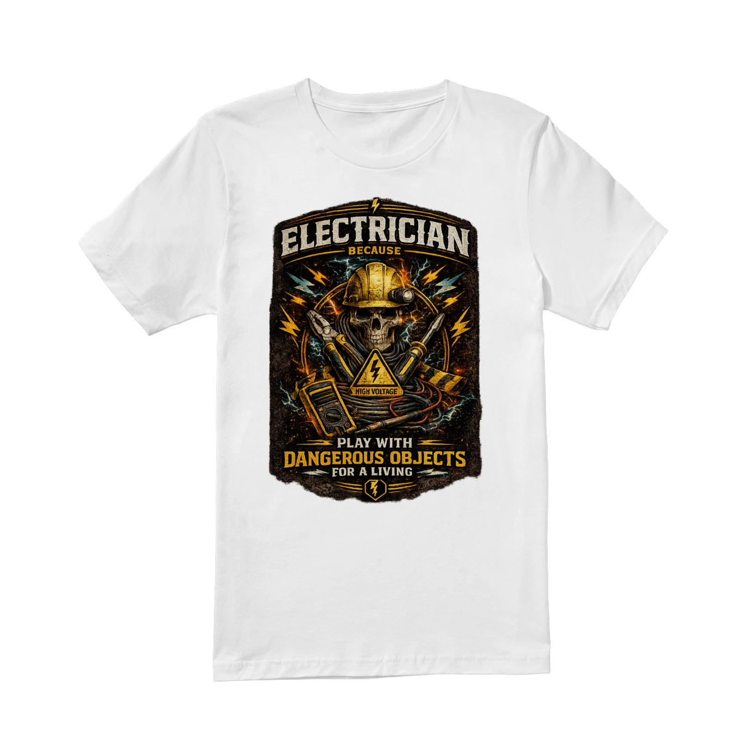 Play With Dangerous Objects For A Living T-Shirt | Funny Electrician Tee | High Voltage Worker Shirt