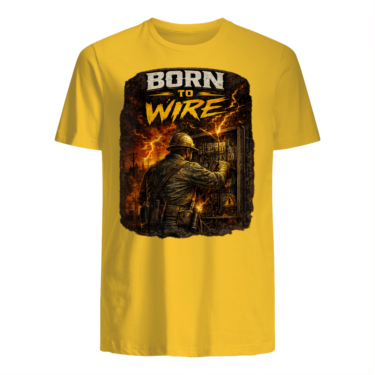 Born To Wire T-Shirt | Vintage Electrician Tee | Electrical Panel Worker Shirt