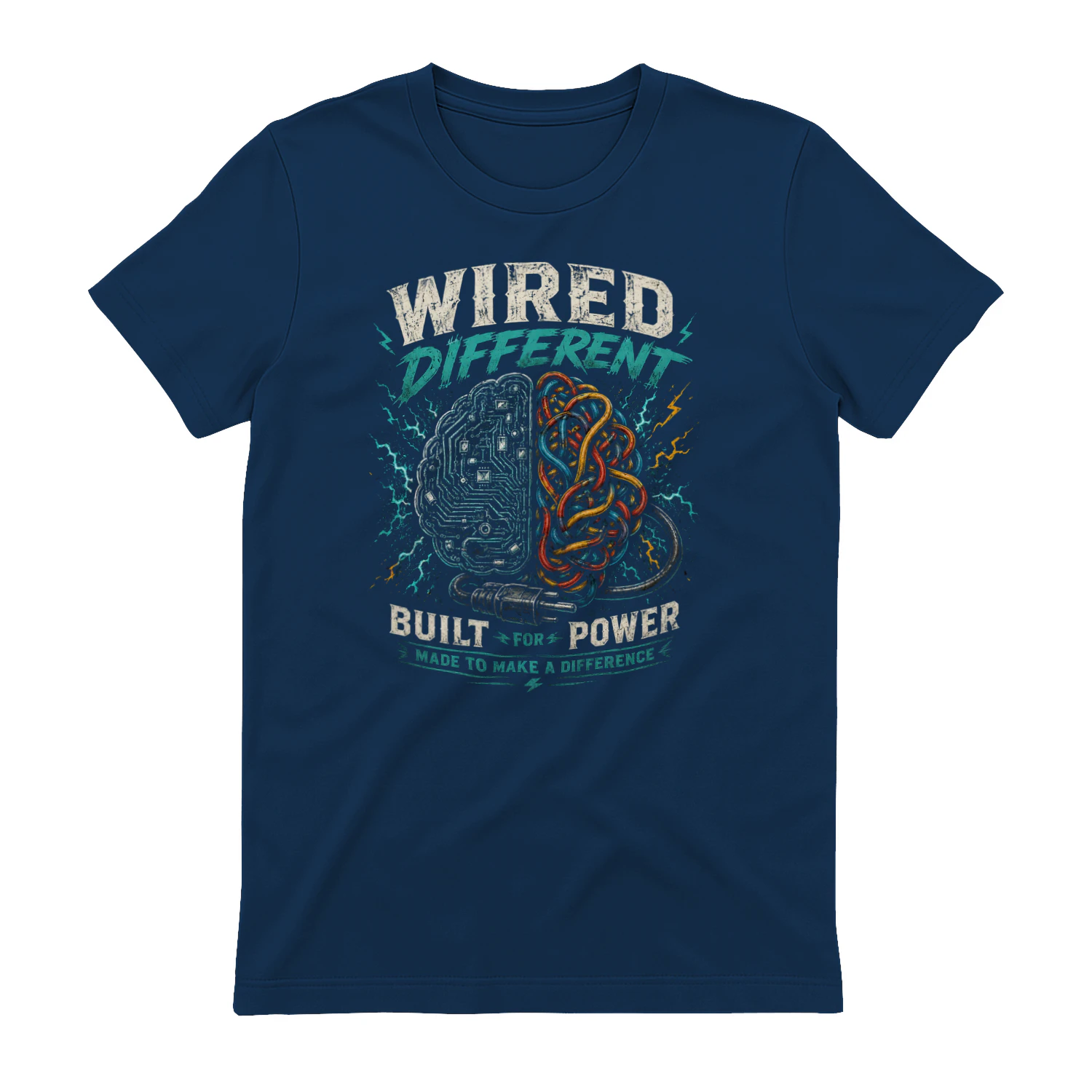 Wired Different T-Shirt | Funny Electrician Tee | Circuit Board Electrical Worker Shirt