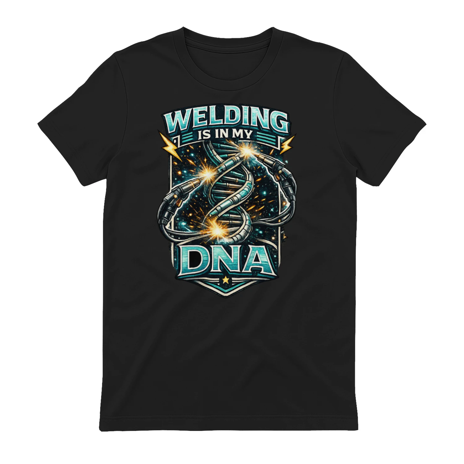 Welding Is In My DNA T-Shirt | Futuristic Welder Tee | Metal Fabricator Shirt
