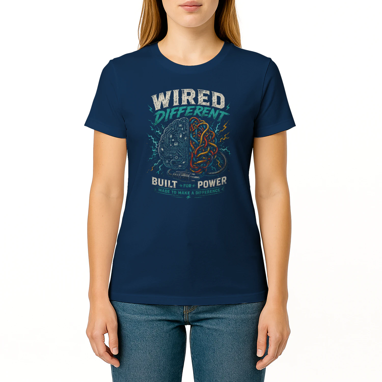 Wired Different T-Shirt | Funny Electrician Tee | Circuit Board Electrical Worker Shirt