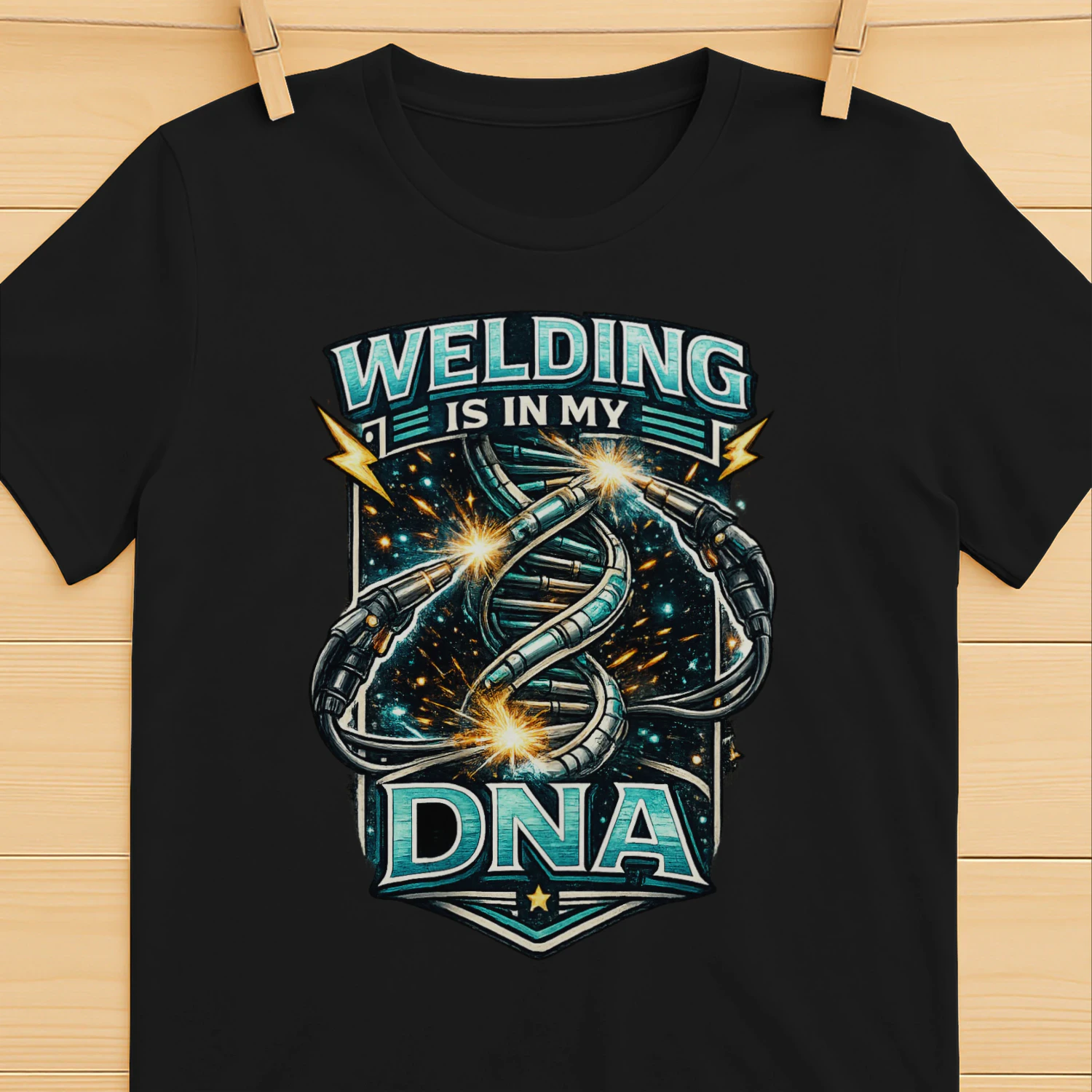 Welding Is In My DNA T-Shirt | Futuristic Welder Tee | Metal Fabricator Shirt