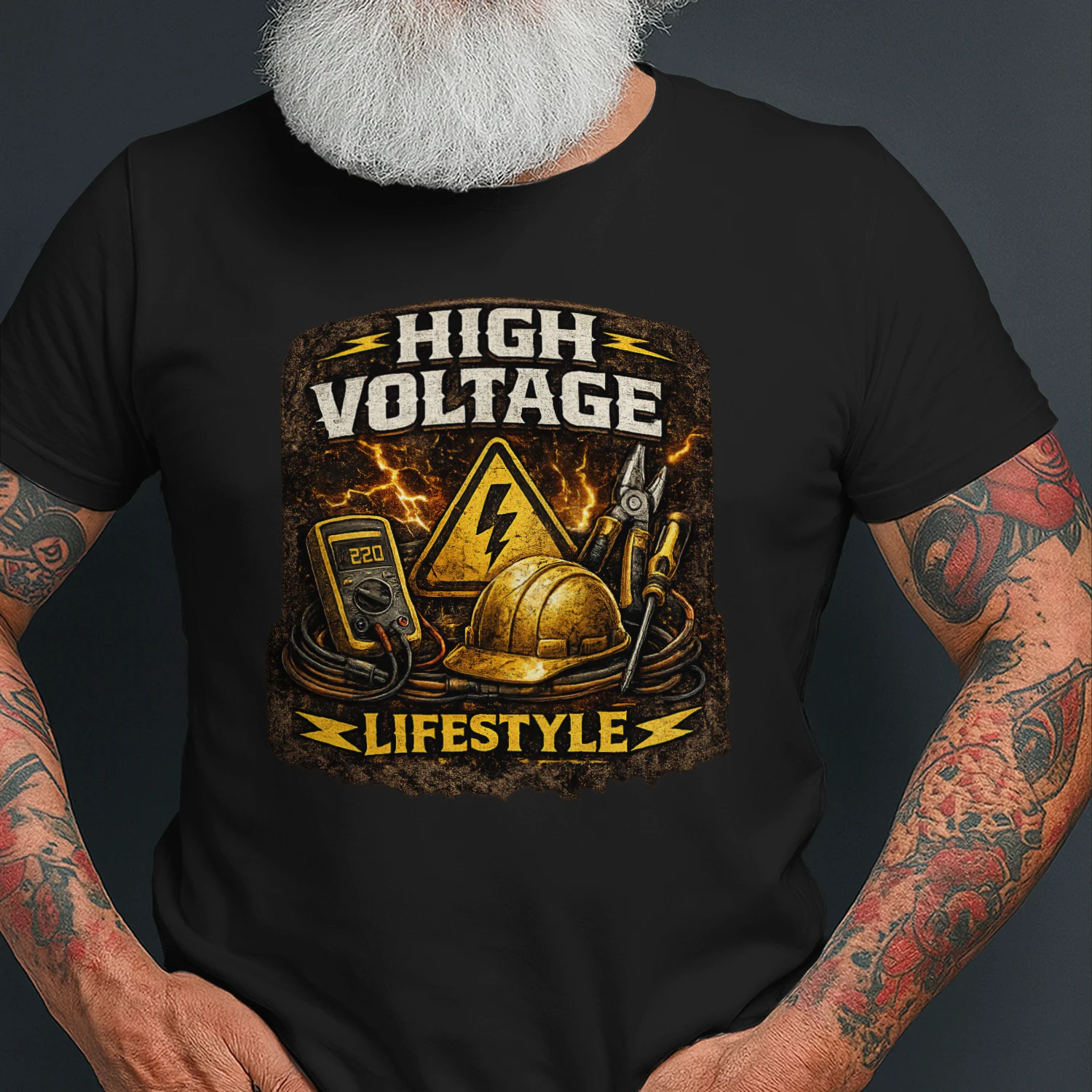 High Voltage Lifestyle T-Shirt | Vintage Electrician Tee | Electrical Worker Shirt