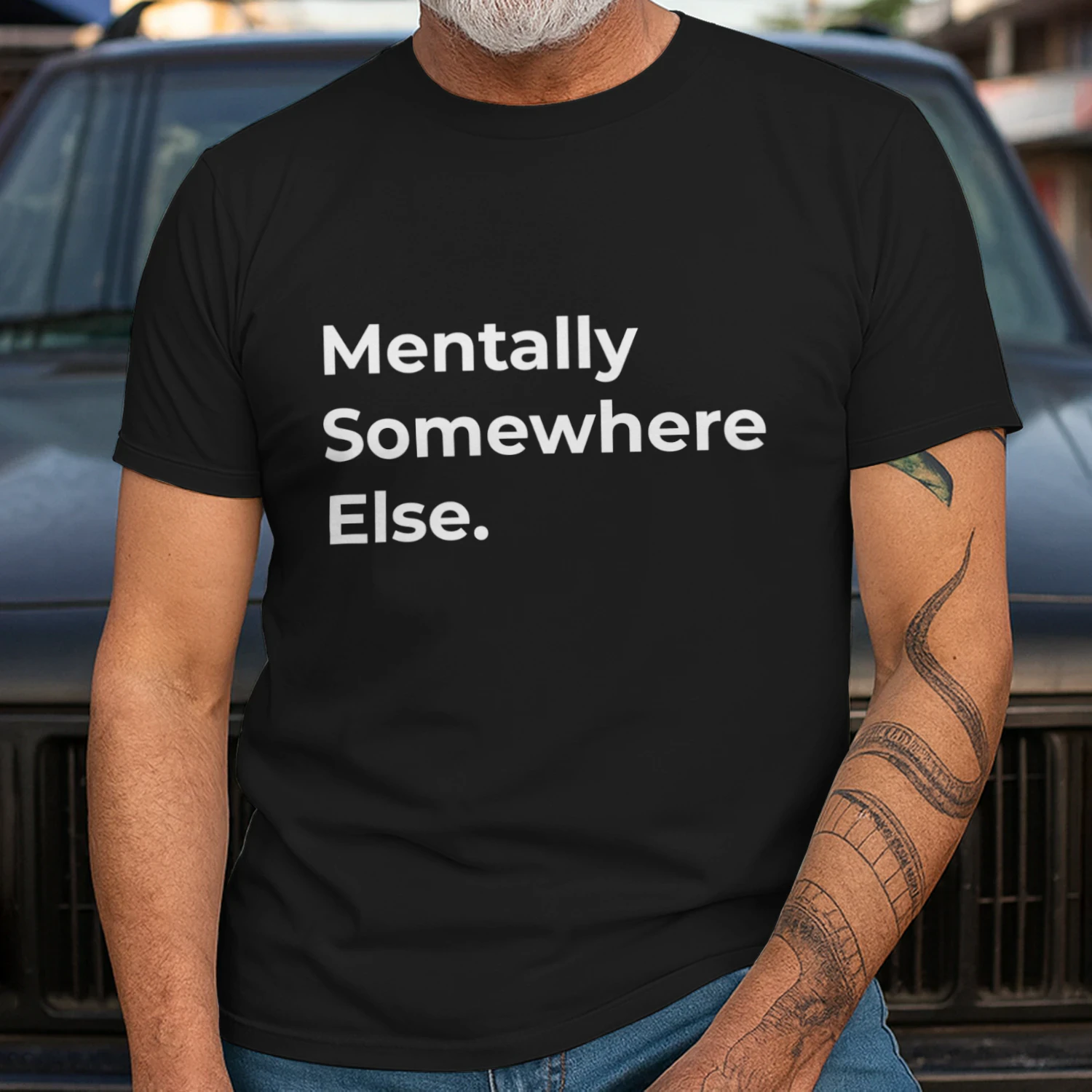 Mentally Somewhere Else Graphic T-Shirt - Minimalist Unisex Tee