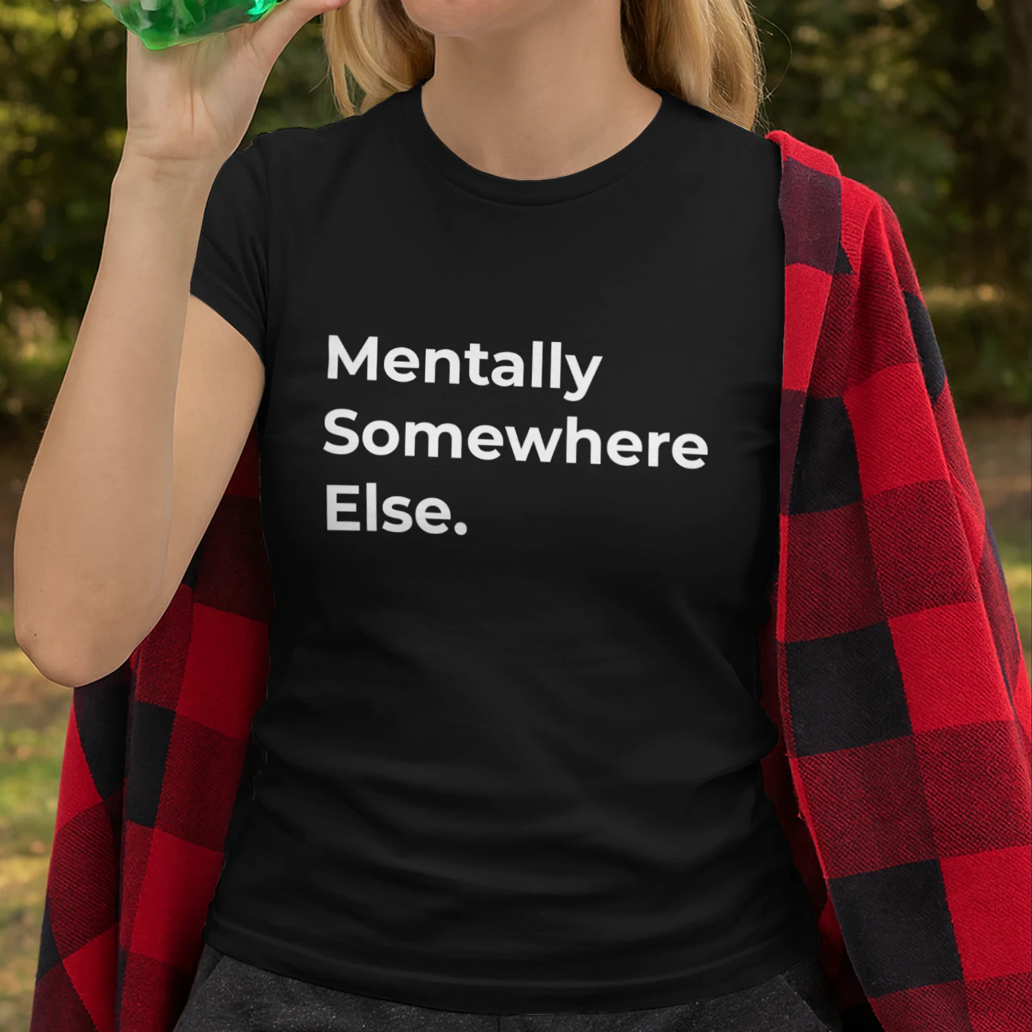 Mentally Somewhere Else Graphic T-Shirt - Minimalist Unisex Tee