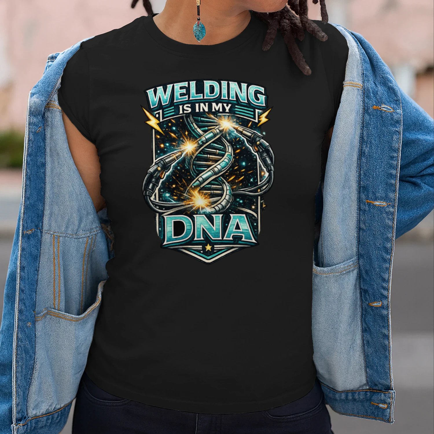 Welding Is In My DNA T-Shirt | Futuristic Welder Tee | Metal Fabricator Shirt