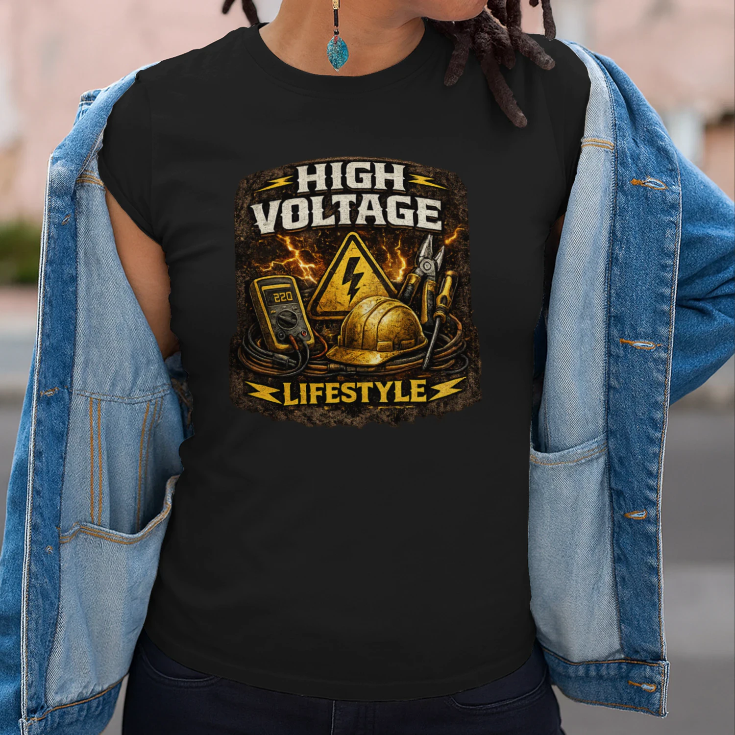 High Voltage Lifestyle T-Shirt | Vintage Electrician Tee | Electrical Worker Shirt