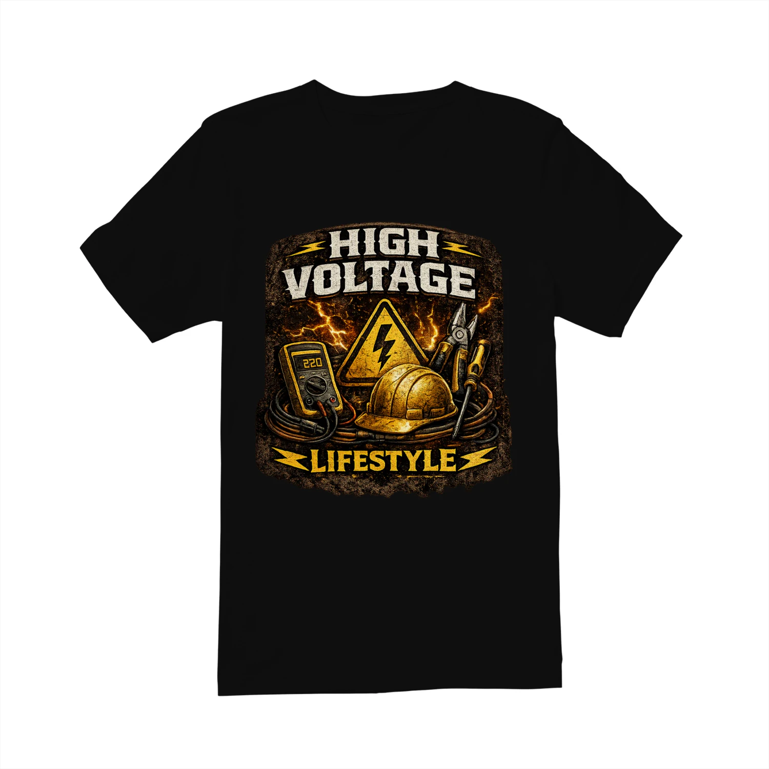 High Voltage Lifestyle T-Shirt | Vintage Electrician Tee | Electrical Worker Shirt