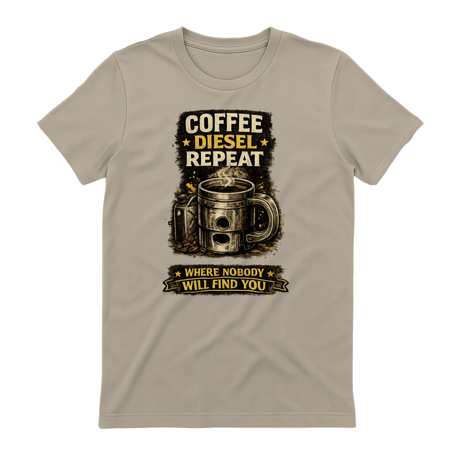 Coffee Diesel Repeat Truck Driver T-Shirt | Funny Trucker Coffee Lover Tee