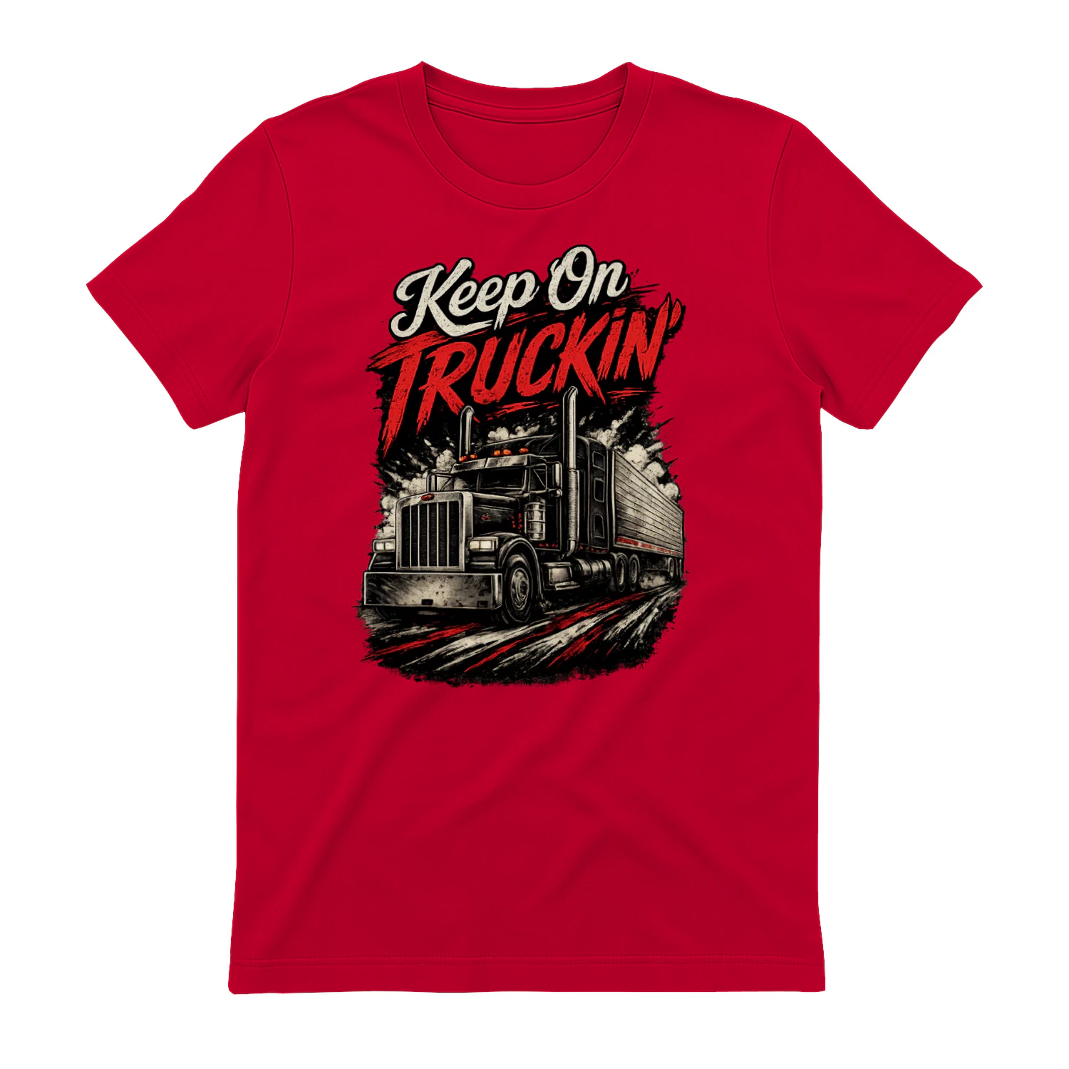 Keep On Truckin' T-Shirt | Vintage Semi Truck Driver Tee | Big Rig Trucker Shirt