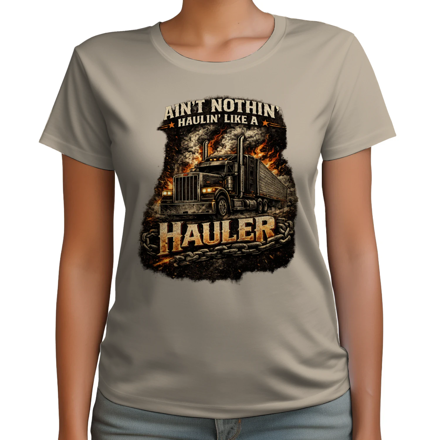 Ain't Nothin' Haulin' Like A Hauler T-Shirt | Vintage Big Rig Truck Driver Tee