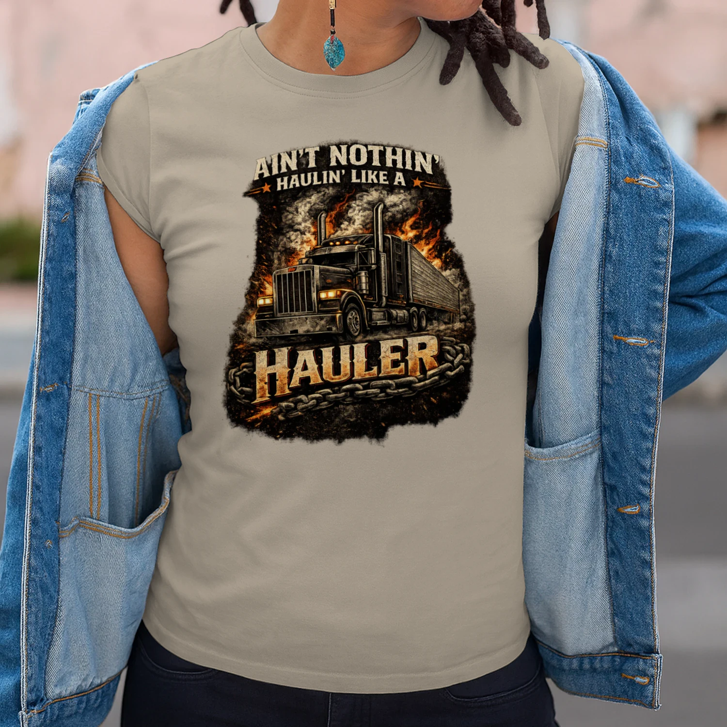 Ain't Nothin' Haulin' Like A Hauler T-Shirt | Vintage Big Rig Truck Driver Tee