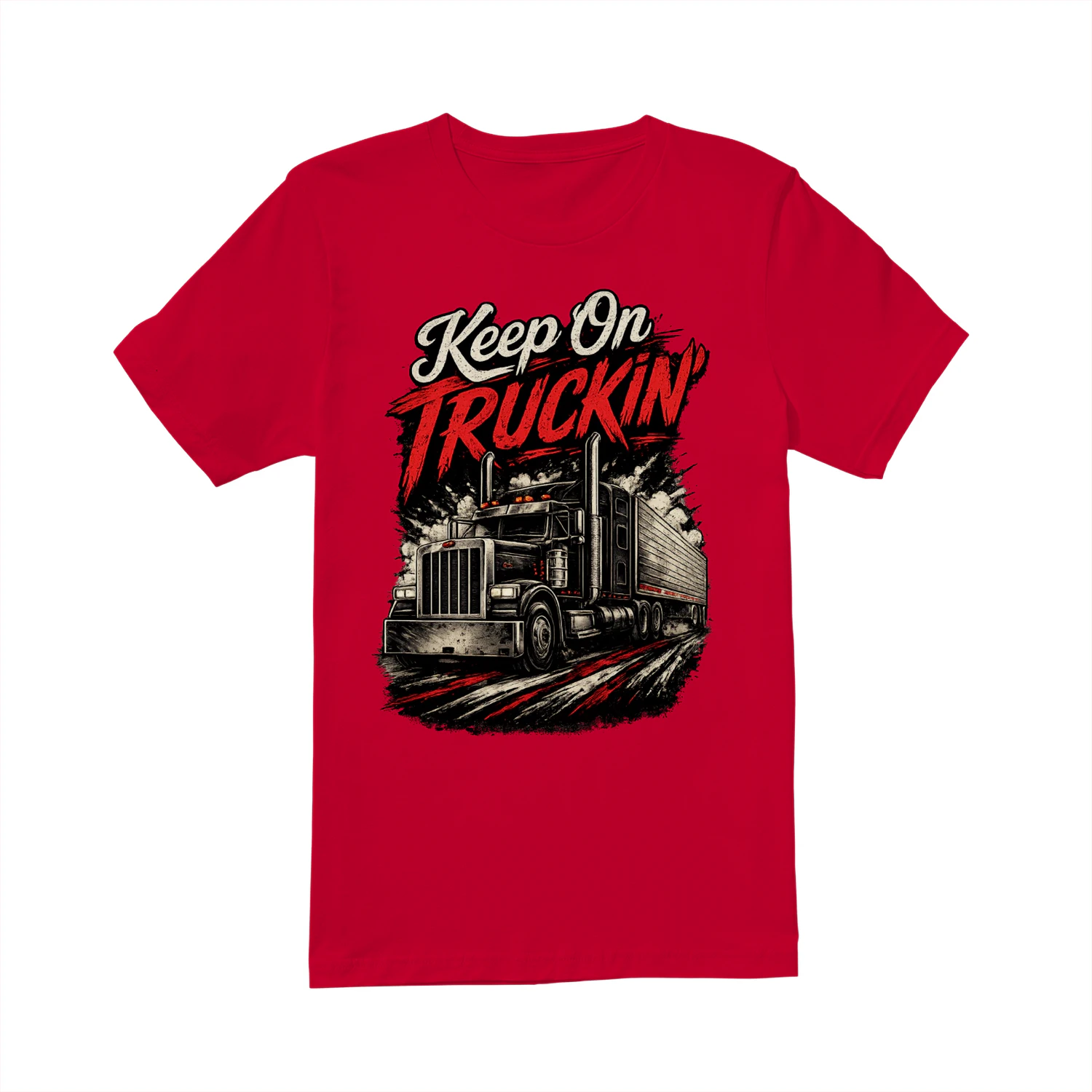 Keep On Truckin' T-Shirt | Vintage Semi Truck Driver Tee | Big Rig Trucker Shirt