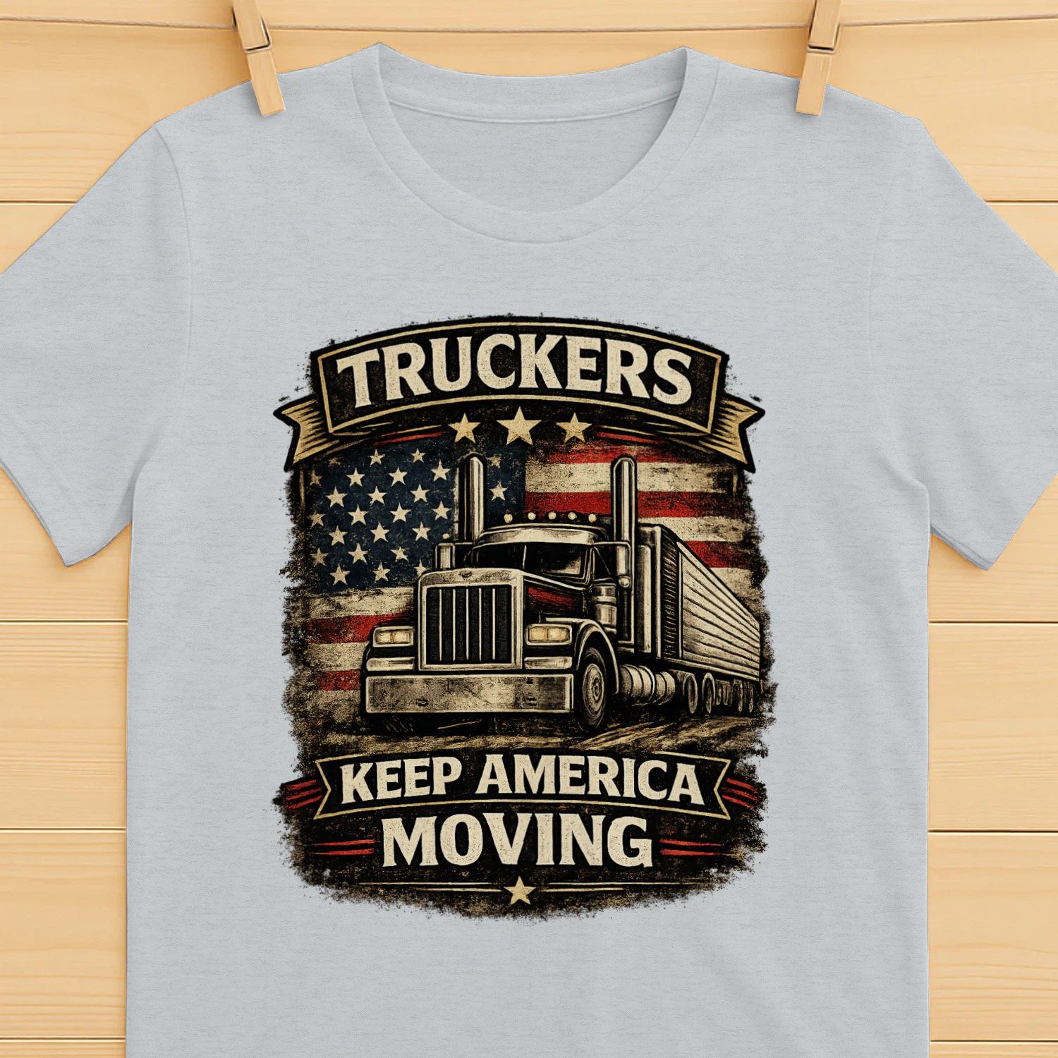 Truckers Keep America Moving T-Shirt | Patriotic American Trucker Tee
