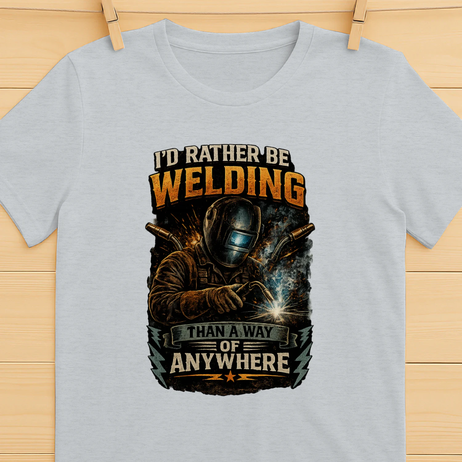 I'd Rather Be Welding Than Anywhere Else T-Shirt | Vintage Welder Tee | Metal Fabricator Shirt