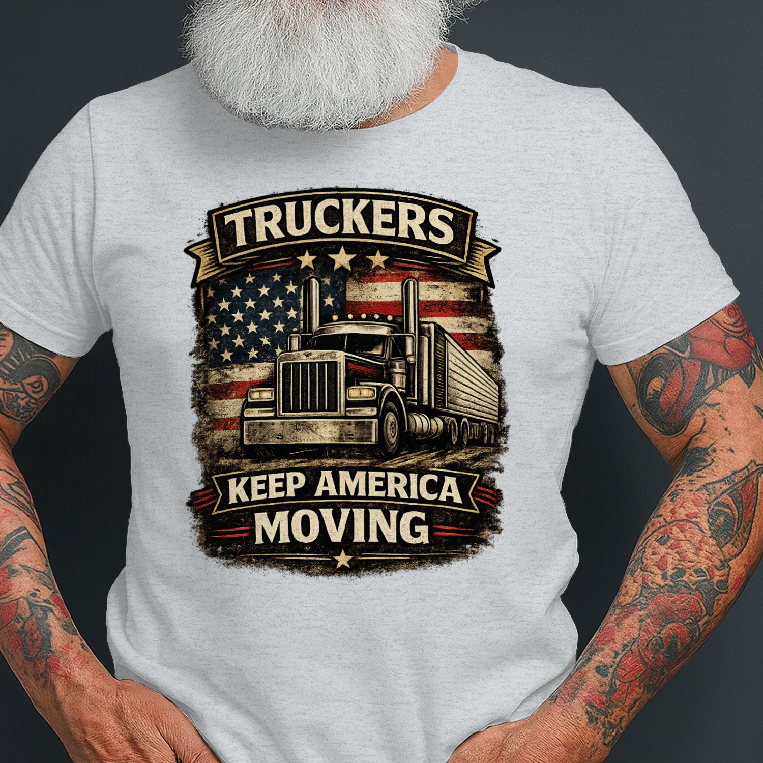 Truckers Keep America Moving T-Shirt | Patriotic American Trucker Tee