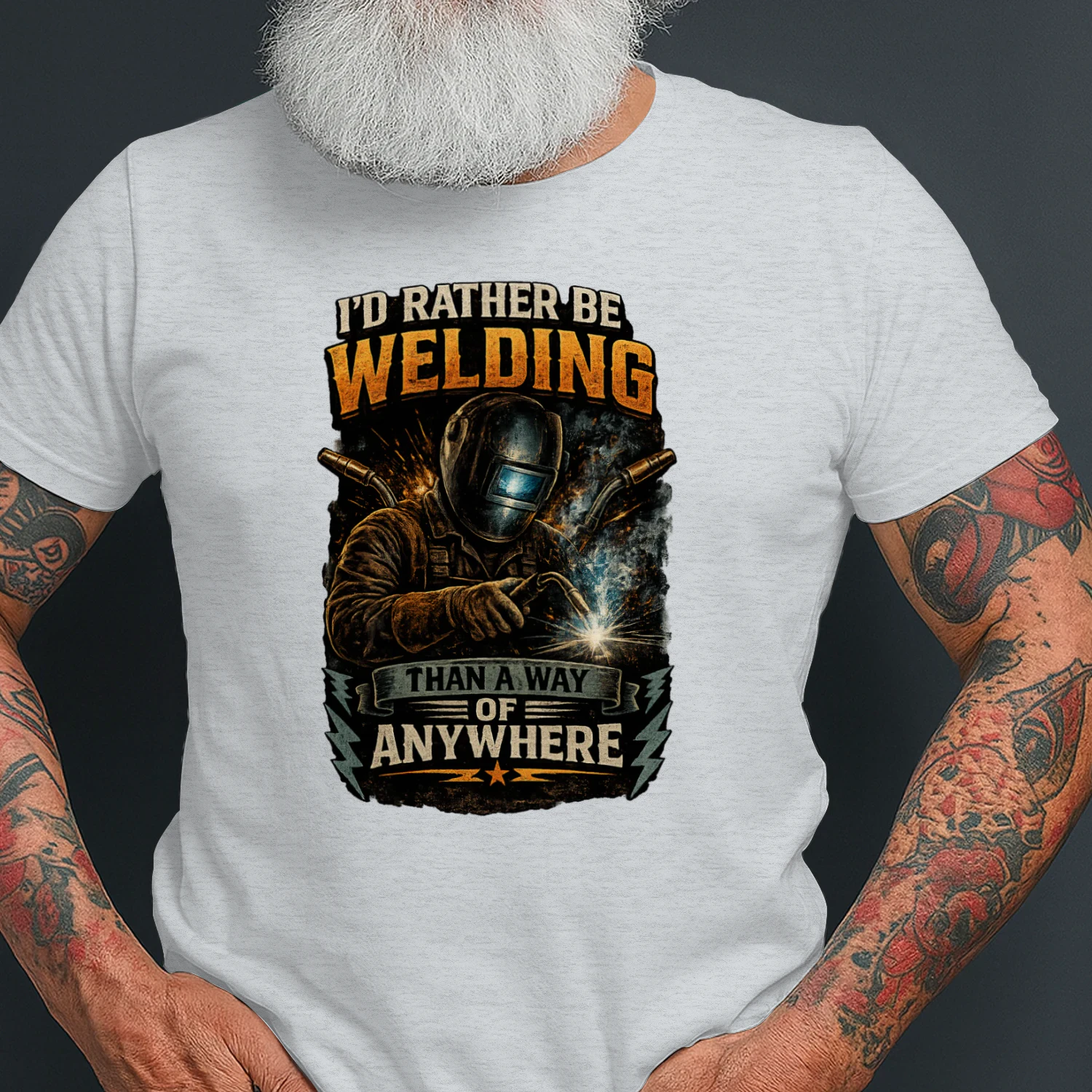 I'd Rather Be Welding Than Anywhere Else T-Shirt | Vintage Welder Tee | Metal Fabricator Shirt
