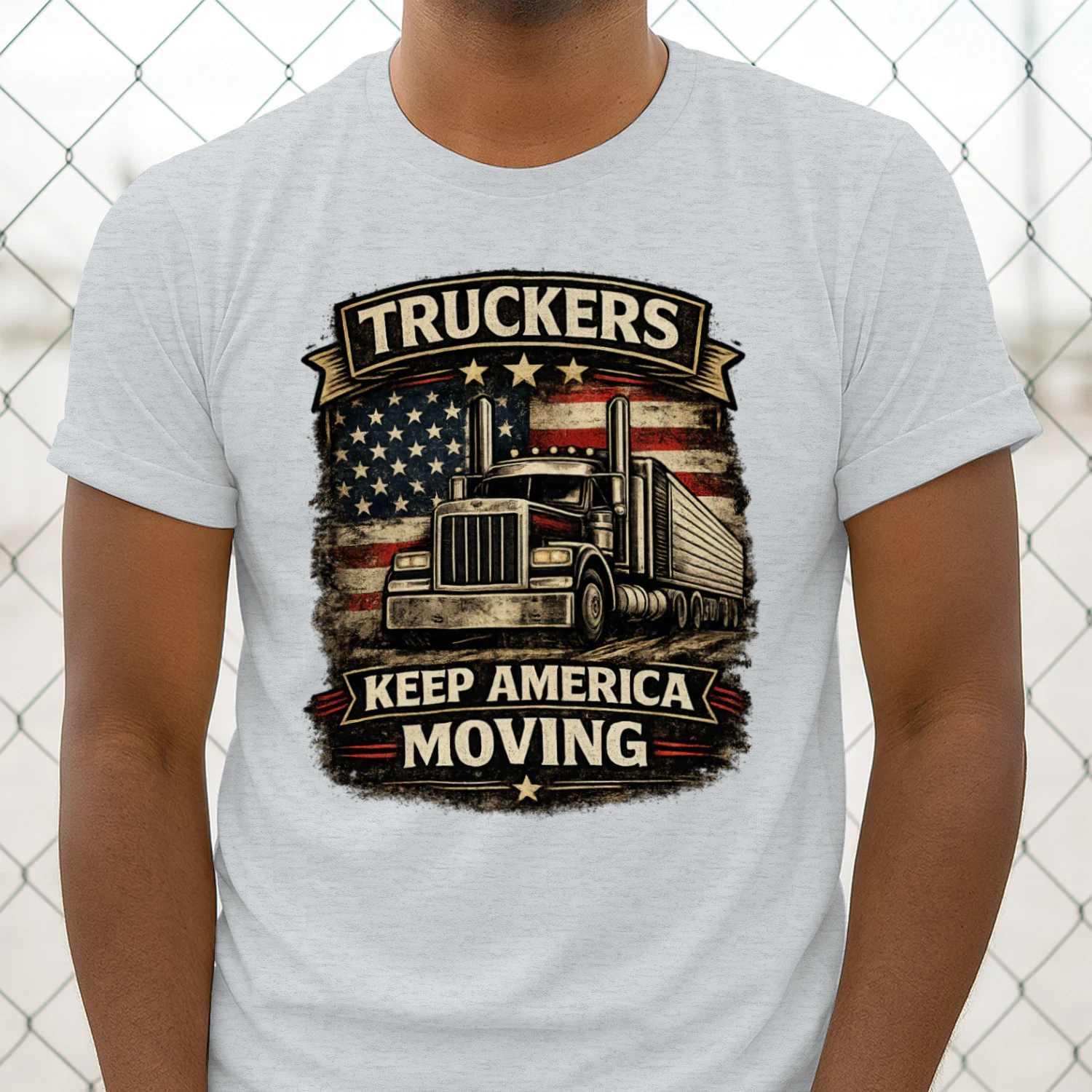 Truckers Keep America Moving T-Shirt | Patriotic American Trucker Tee