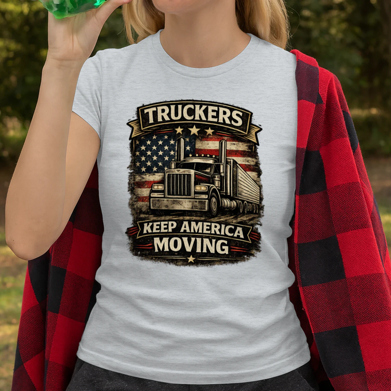 Truckers Keep America Moving T-Shirt | Patriotic American Trucker Tee