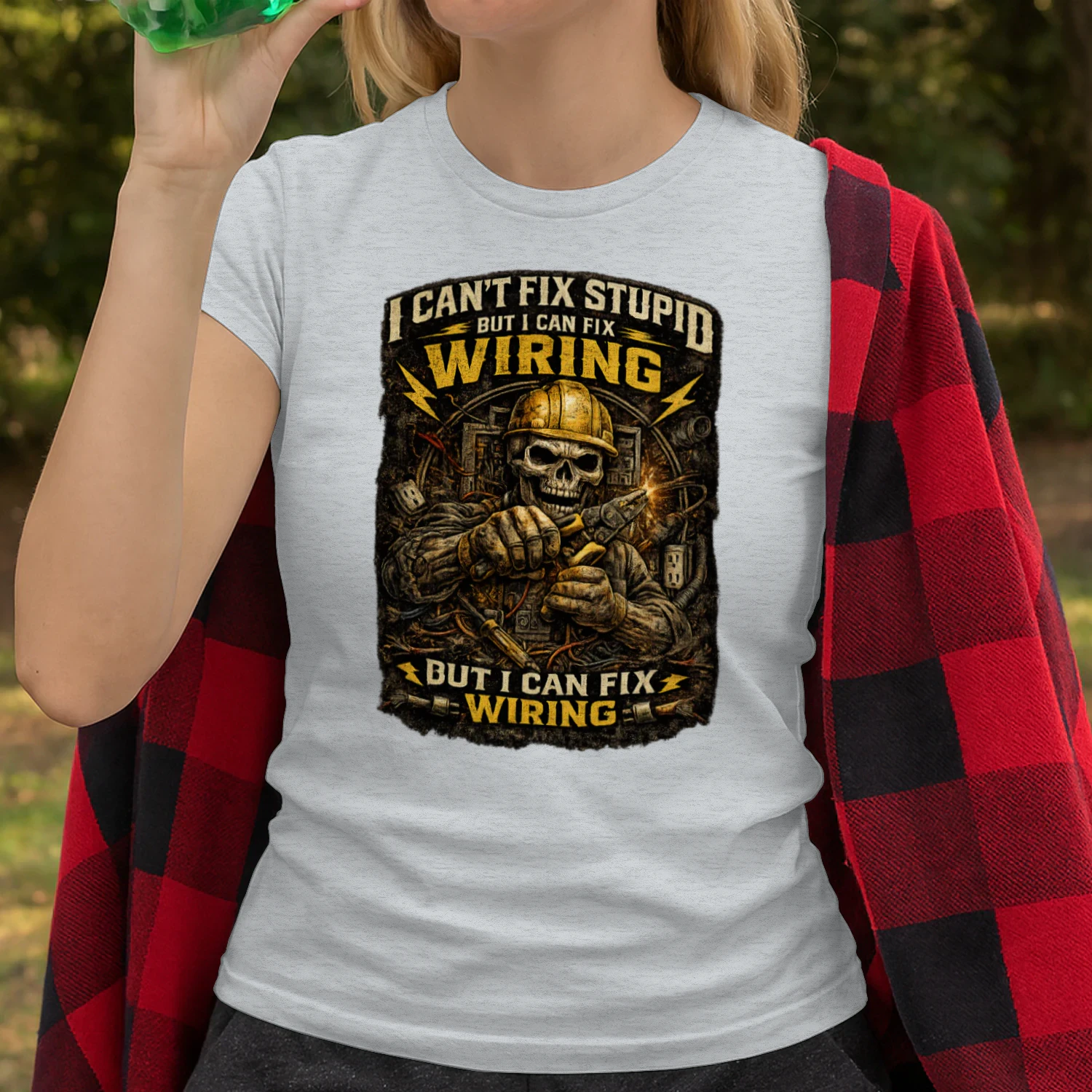 I Can't Fix Stupid But I Can Fix Wiring T-Shirt | Funny Electrician Tee | Vintage Electrical Worker Shirt