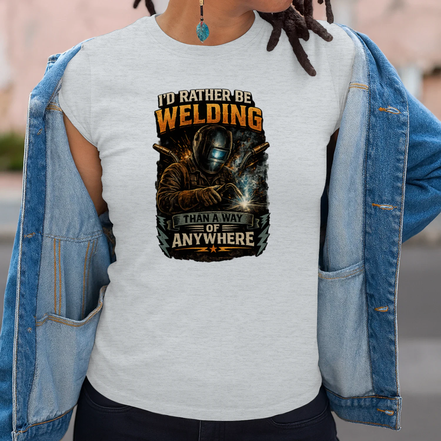 I'd Rather Be Welding Than Anywhere Else T-Shirt | Vintage Welder Tee | Metal Fabricator Shirt