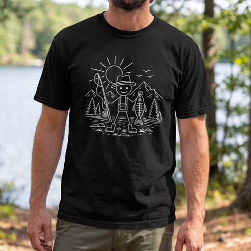 Funny Fishing Stick Figure