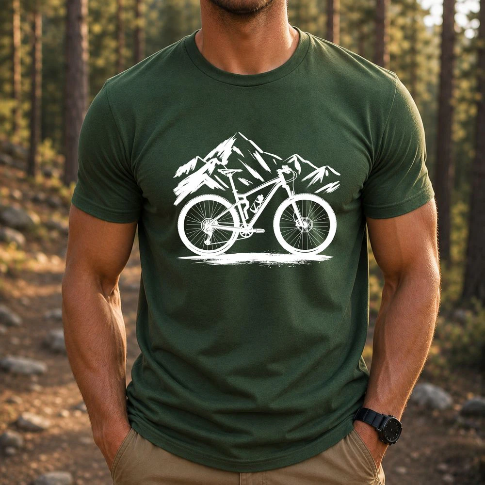 Mountain Bike Adventure Shirt – MTB Cycling Mountain Landscape Graphic Tee