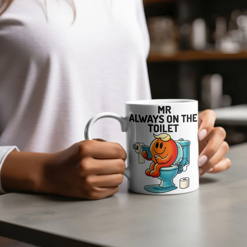 MR Always on The Toilet Funny Skeleton Dad Bathroom Humor