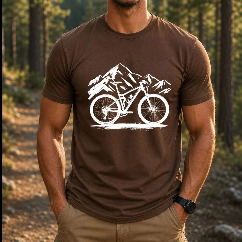 Mountain Bike Adventure Shirt – MTB Cycling Mountain Landscape Graphic Tee