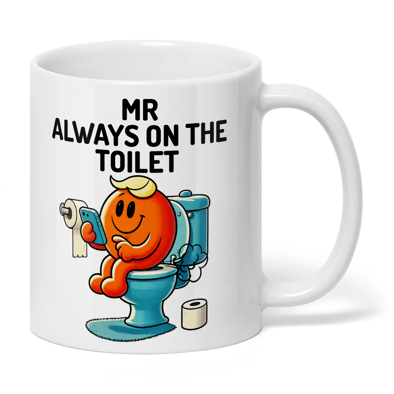 MR Always on The Toilet Funny Skeleton Dad Bathroom Humor