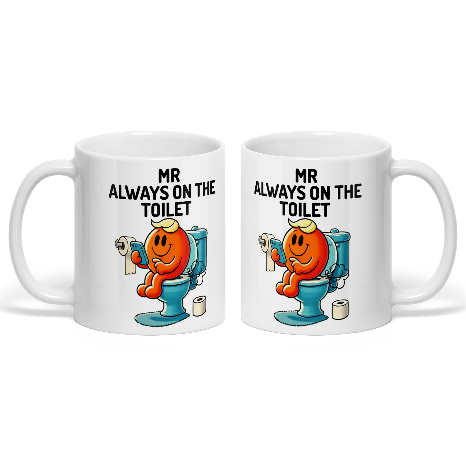 MR Always on The Toilet Funny Skeleton Dad Bathroom Humor