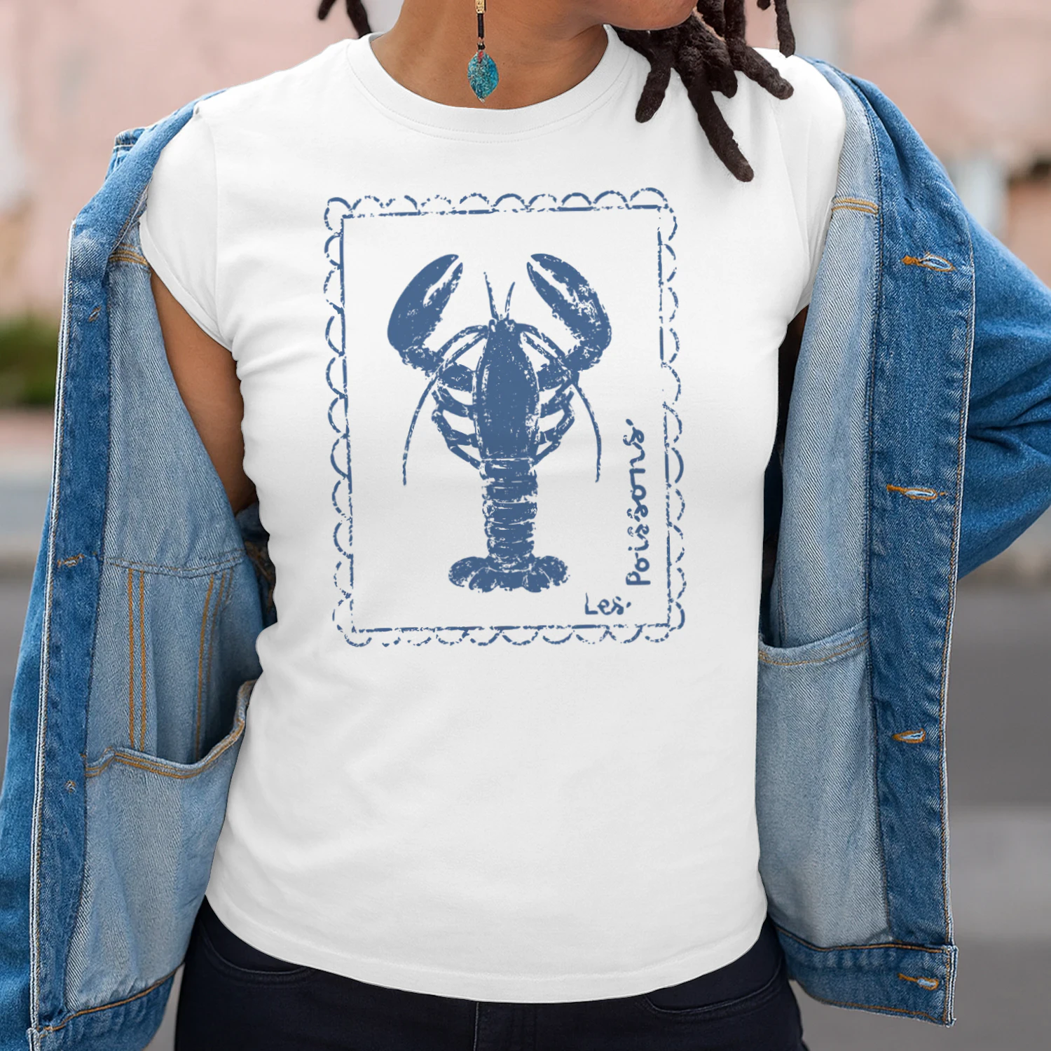 Vintage Nautical Lobster Coastal Graphic Tee for Women Beach Vacation Shirt